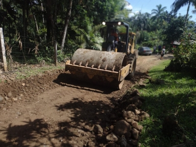 Prefeitura de Morretes realiza manutenções na estrada do Morro da Palha 