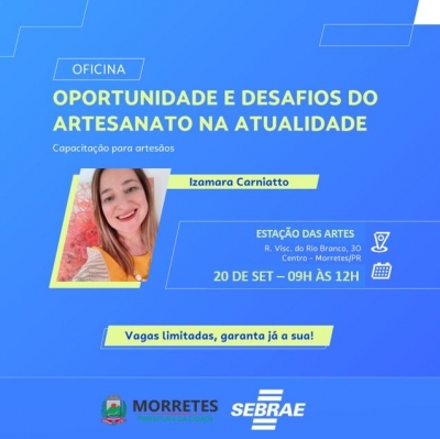 Prefeitura de Morretes em parceria com o Sebrae oferece Oficina de Artesanato