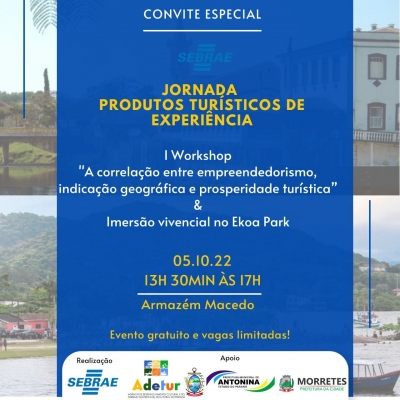 Prefeitura de Morretes e Sebrae convidam os empreendedores para o Programa Agentes de Desenvolvimento do Turismo